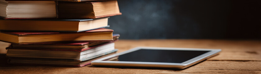 Digital literacy grows by combining traditional book knowledge with modern tablet technology for effective learning and information access