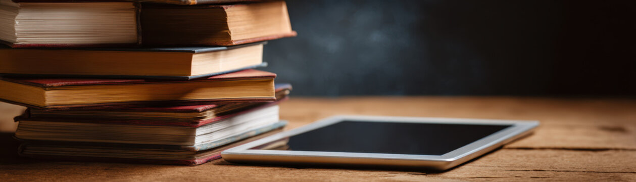 Digital literacy grows by combining traditional book knowledge with modern tablet technology for effective learning and information access