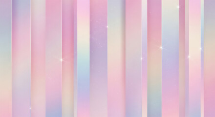パステルカラーの縦ストライプときらめきの幻想的背景
