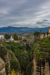 Fototapeta premium Majestic Ronda landscapes showcasing cliffs and serene countryside views