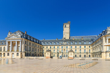 Naklejka premium Palace of the Dukes and Estates of Burgundy Bourgogne Palais with Tour Philippe le Bon tower building on Place de la Liberation square in Dijon city historical centre, Dijon old town, France