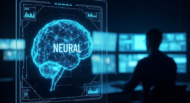 Advanced neural network technology interface with human brain visualization
