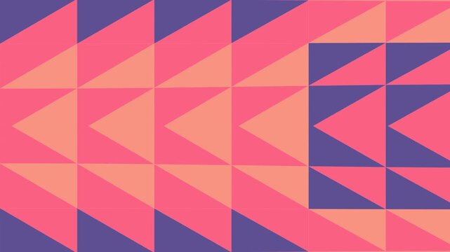 Dynamic Abstract Geometric Triangle Pattern Background in Vibrant Purple, Pink, and Orange