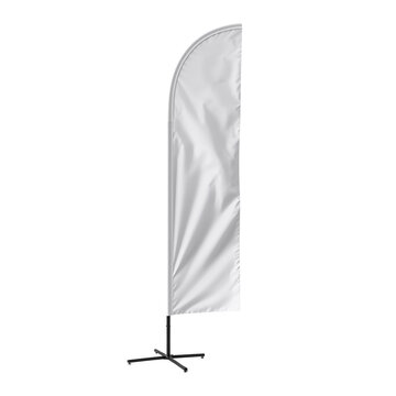 Blank White Feather Flag Mockup - Outdoor Advertising Banner Stand