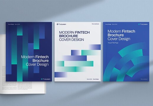 Creative Brochure Cover Template with Modern Gradients for Minimalist Corporate Front Page Designs