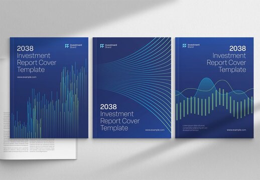 Brochure Cover Template with Creative Vector Line Texture & Investment, Finance & Banking Theme