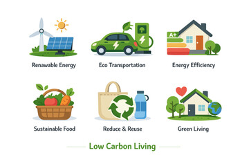 Eco-friendly practices for low carbon living: energy, transportation, and sustainability