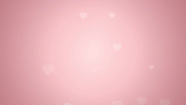 Luxury Romantic Pink Heart Bokeh Abstract Background Loop