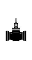 Obraz premium Black valve icon industrial symbol.