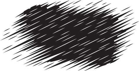 Black and white abstract brush stroke art design element