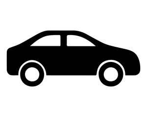 Obraz premium Car icon in silhouette style for branding and interface design
