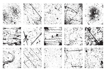 Obraz premium Extensive Grunge Texture Pack with Fine Grit Splatters Scratches and Ink Stains