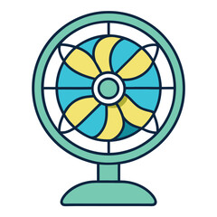 tibetan terrier and fan