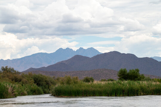 Four Peaks from The Salt River