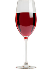 Ros&eacute; champagne in wine glass isolated. Elegant sparkling drink for celebration branding and menu design.