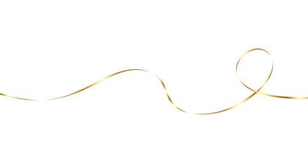 Glowing yellow and orange wavy line isolated on transparent background