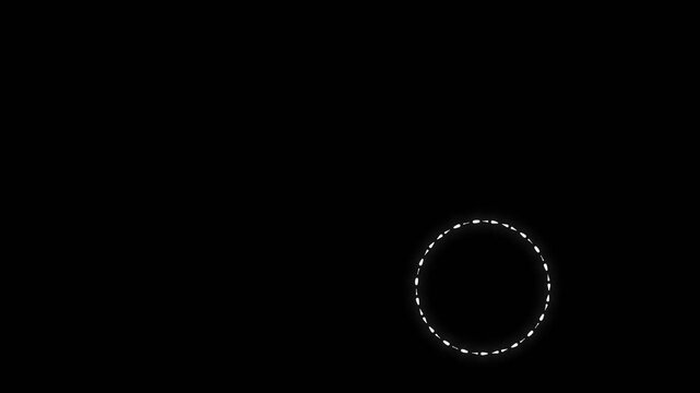 Circle loding animation on black background, circle blast animation, white carton, Beautiful Circle Loading icon animation, loding pixelated progress animation in green background.4k video