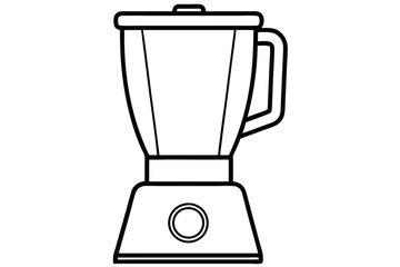 blender silhouette line art vector illustration with a white background