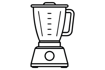 blender silhouette line art vector illustration with a white background