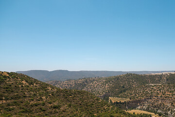 Fototapeta premium The Troodos Mountains in Cyprus, near Limassol. A popular route for hikers, offering scenic views and natural landscapes