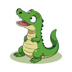 Fototapeta premium Cute Alligator Clipart 07