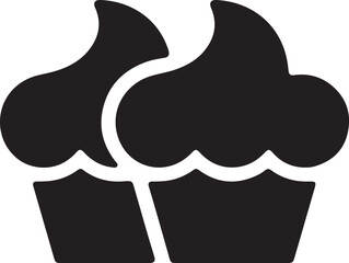 Bakery sweet silhouette icon design