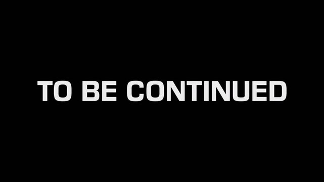 to be continued retro style text animation with RGB colors glitch