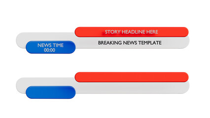 Obraz premium Breaking News Broadcast Template — Modern Lower Third Graphic Design