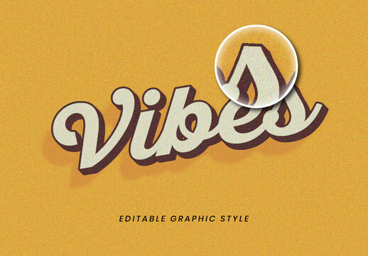 White And Brown Grain Retro Printed Text Effect