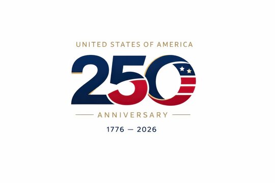 United States 250 Anniversary Modern Patriotic Illustration