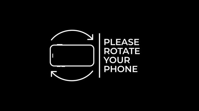 Rotate your phone animation, Please rotate your phone animation 4k video on Transparent background with alpha channel, 4k