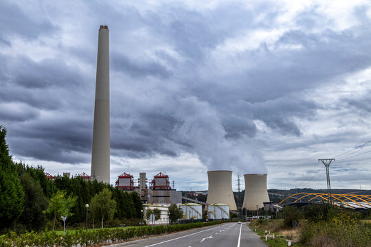 Functionalist Industrial Architecture of As Pontes Power Station, 20th Century, As Pontes, A Coru&ntilde;a, Spain