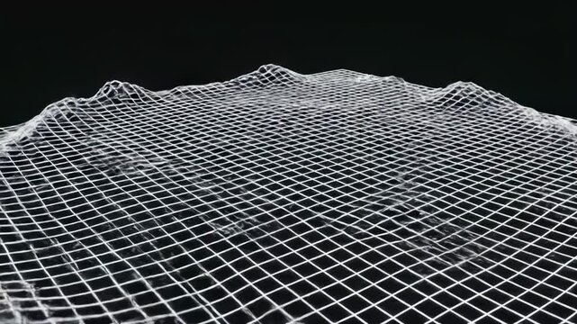 Visual representation of gravitational waves in spacetime fabric.