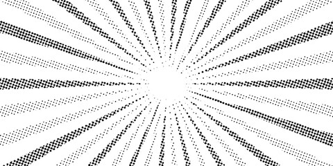 Obraz premium Ray sun light. Sunburst background. Radial circle line. Pattern starburst. Comic beam lines. Sun effect rays. Abstract firework. Concentration stripe. Cartoons lightning style. Vector illustration