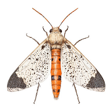 Scorpionfly, elegant watercolor vector illustration with flowing lines and gentle color transitions, isolated on a white background.
