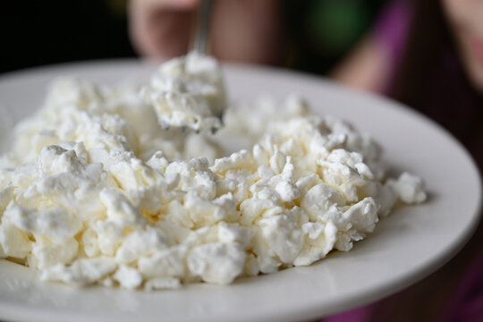 Cottage cheese. Cheese. Healthy food. Food for children. Breakfast. Cheese plate.