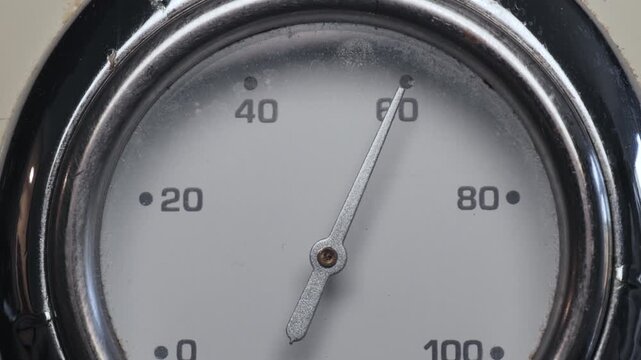 Hot water thermometer on heater