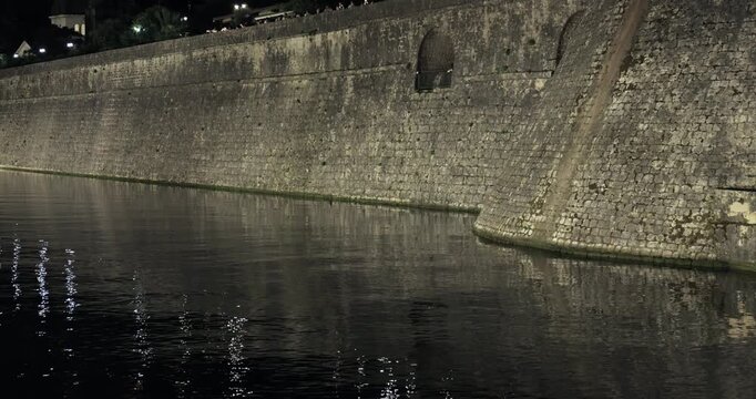 City walls and Kampana Tower in Kotor, Montenegro