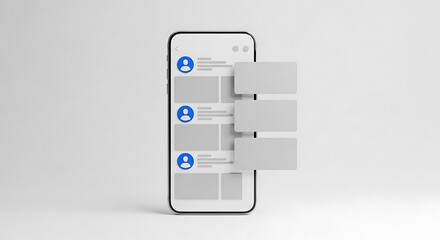 Smartphone mobile application user interface template