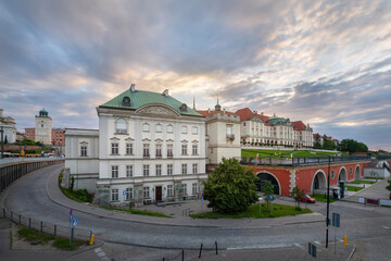 Obraz premium Warsaw, Poland. View of 16th-century The Tin-Roofed Palace (Palac Pod Blacha) 