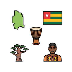 Togo Travel Icon Set