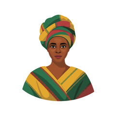 Togo Woman in Traditional Dress