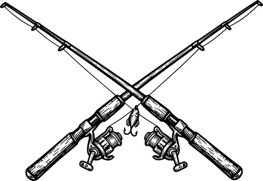 crossed fishing poles 1955 Crossed Fishing Rods Images – Browse 1,383 Stock Photos, Vectors, and Video