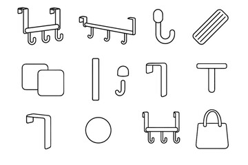 Over frame rubber bag solution peg storage icon slim smooth steel door