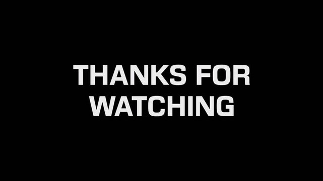 thanks for watching retro style text animation with RGB colors glitch