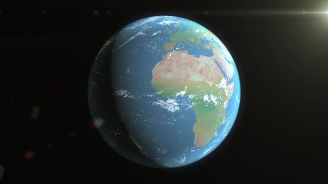 Location and map of Bulgaria on the surface of the earth at day.