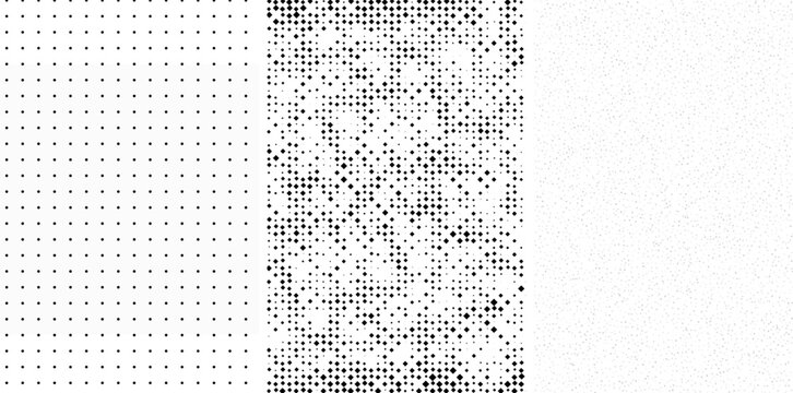 Halftone Texture Pattern Gradient Dense to Sparse Dot Transition for Retro Print and Grunge Overlays