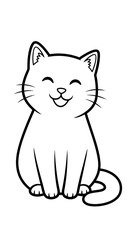 Obraz premium Sweet Whiskers: A Cute Kitten Sketch
