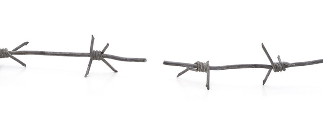 Broken pieces of old barbed wire.