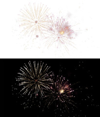 Fototapeta premium Luxury Celebration Fireworks with Sparkling Particles